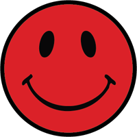 Crimson Smiley Face Logo